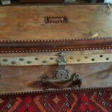 Large art deco travel trunk