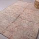 Tapis marocain vintage pâle 197 x 306 cm, tapis en laine berbère, tapis fait main boho