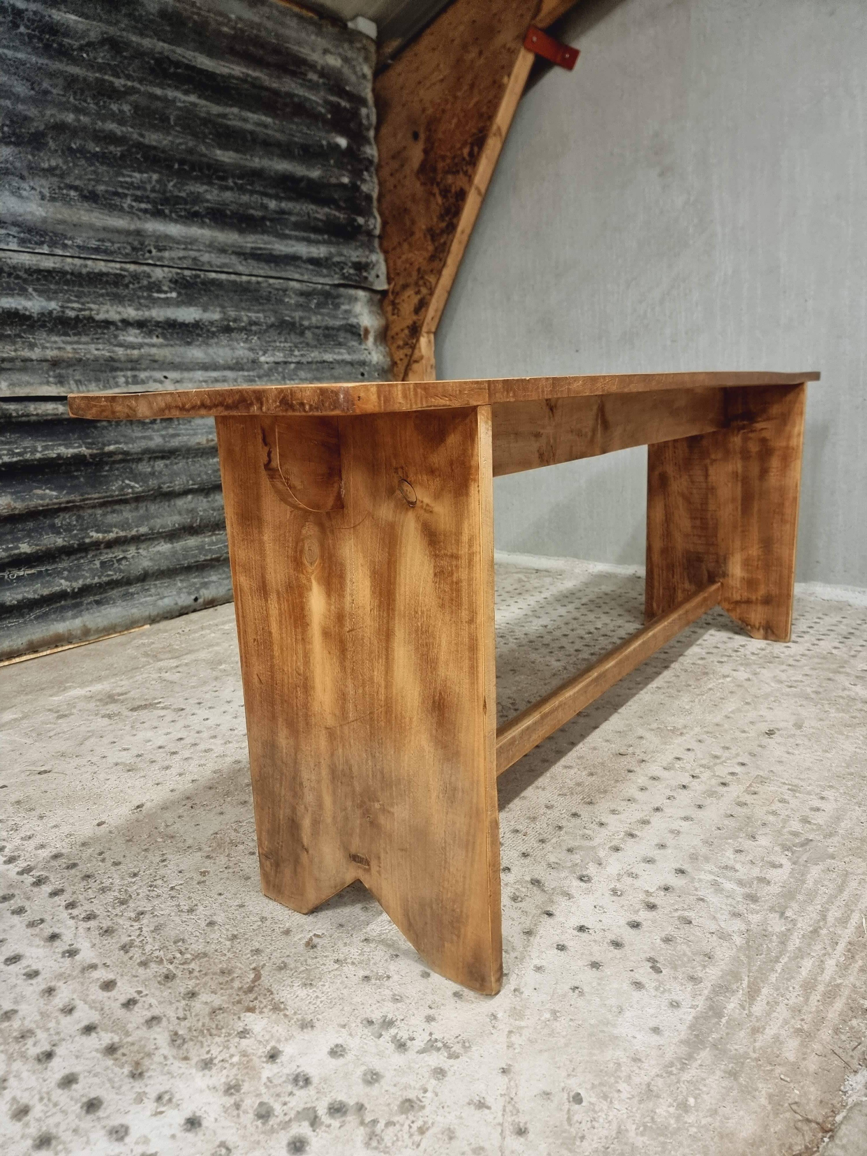 Antique wooden side table bench rural TV cabinet 40 x 200 cm