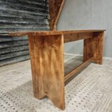 Ancien banc de table d'appoint en bois meuble TV rural 40 x 200 cm