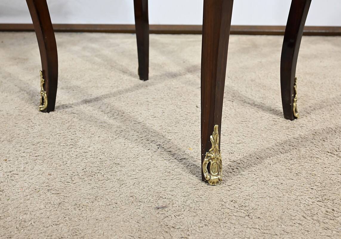 Small Living Room Table in Rosewood and Marquetry, Louis XV style, Napoleon III – Middle XI period