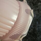 Vintage pink molded glass walker