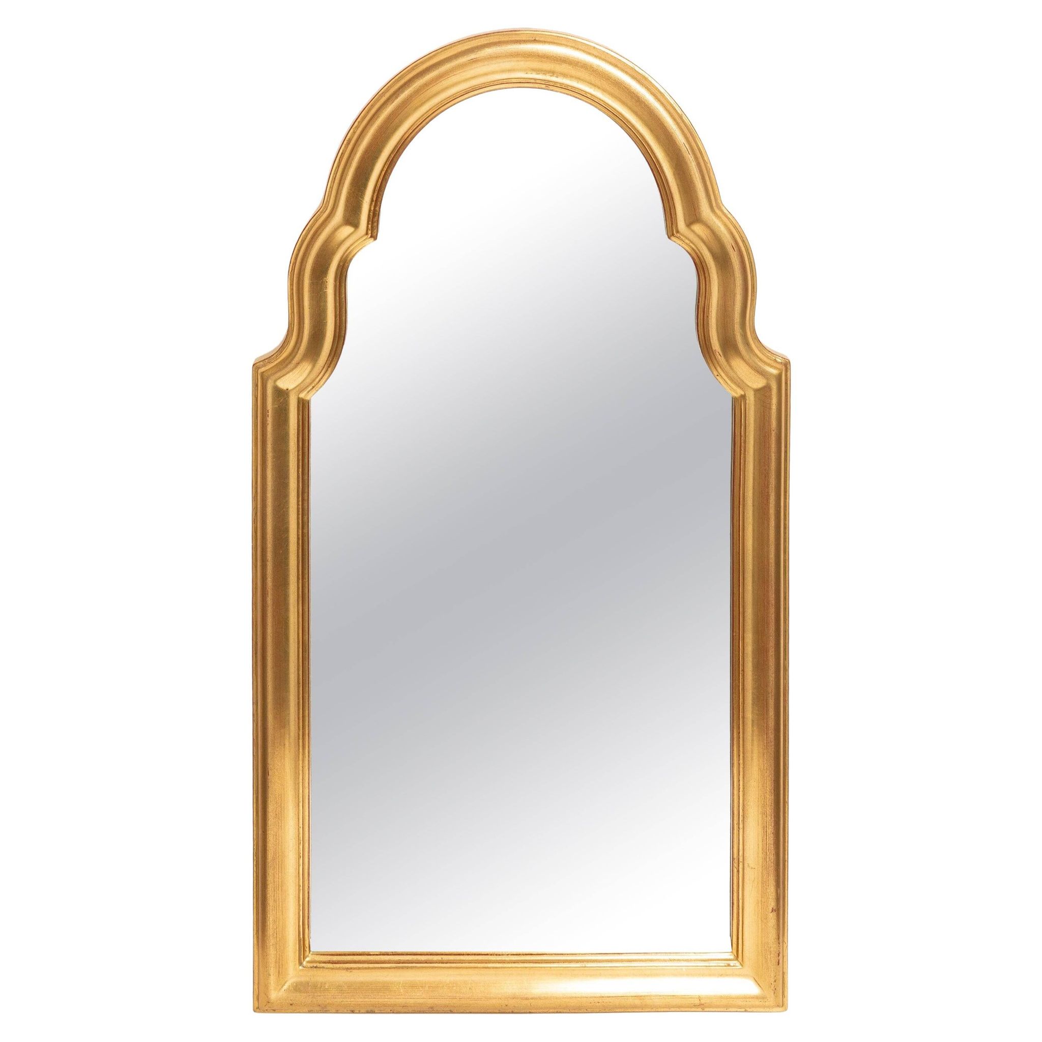 Vintage medium gold mirror mid-century, Belgium, 2000s