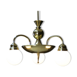 Lustre rondocubistic en laiton