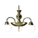 Large Rondocubistic Brass Chandelier