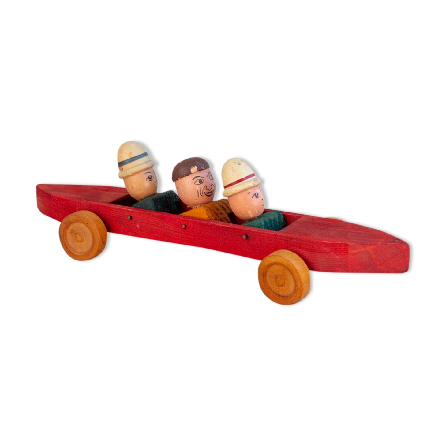 3-passenger wooden car
