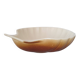 Brown and white ceramic shell bowl