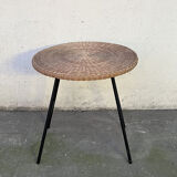 Vintage wicker side table from the 60s