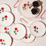 Dessert plates Claudia Amandinoise and vintage mandiant