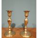 Pair of brass candle holders