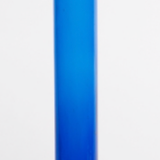 Three cobalt blue candlesticks