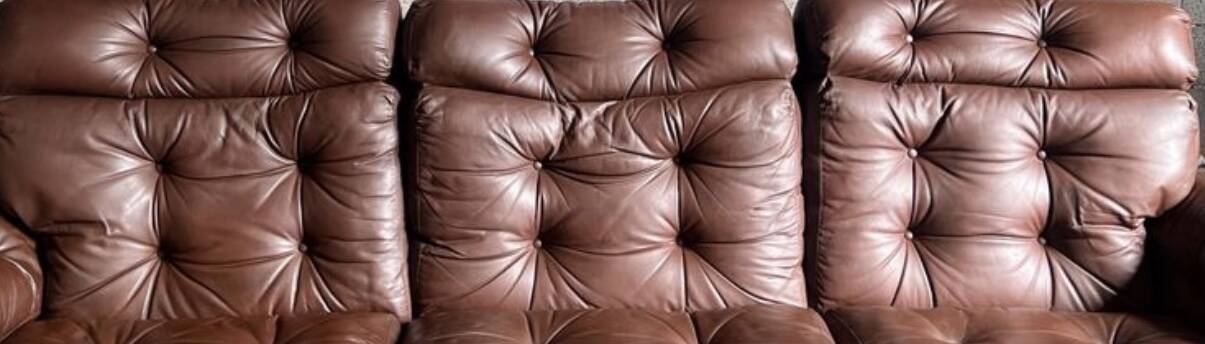 Vintage Scandinavian leather sofa