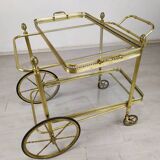 Vintage brass bar trolley service