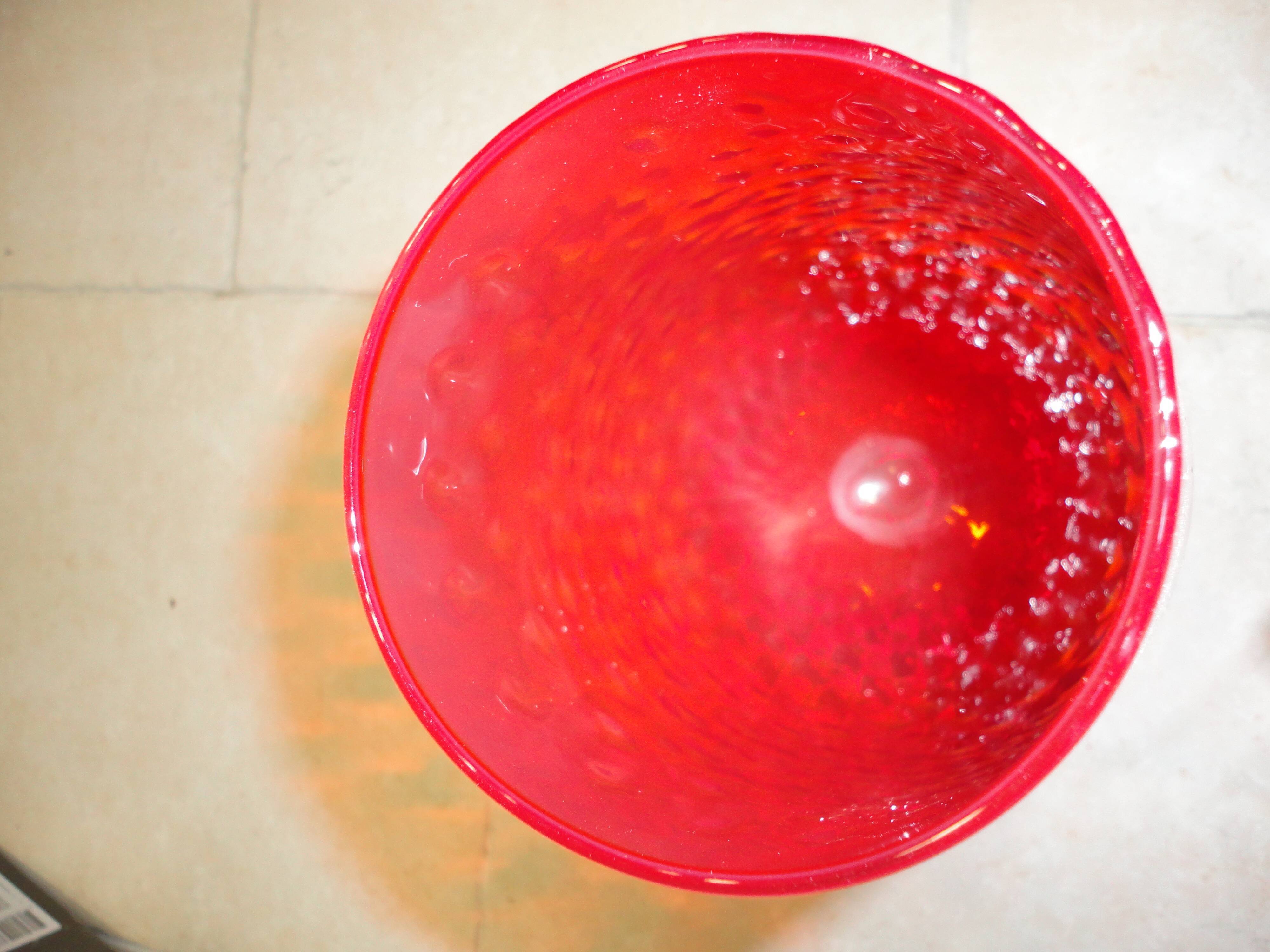Beautiful vintage red glass vase