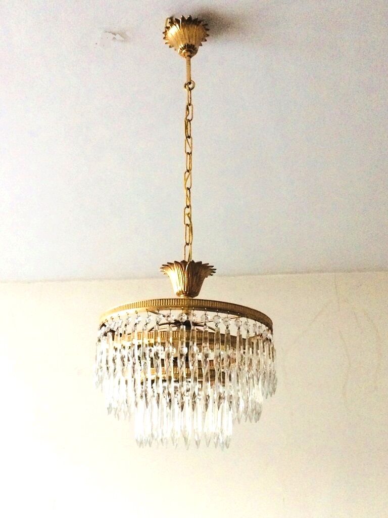 Waterfall Chandelier 60s Hollywood Regency