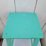 Blue wooden stool