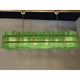Green Contemporary Modern Italian "Tropical" Murano Glass Gold Chandelier