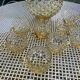 Vintage punch service in amber glass, Empoli style, 1960s-70s.