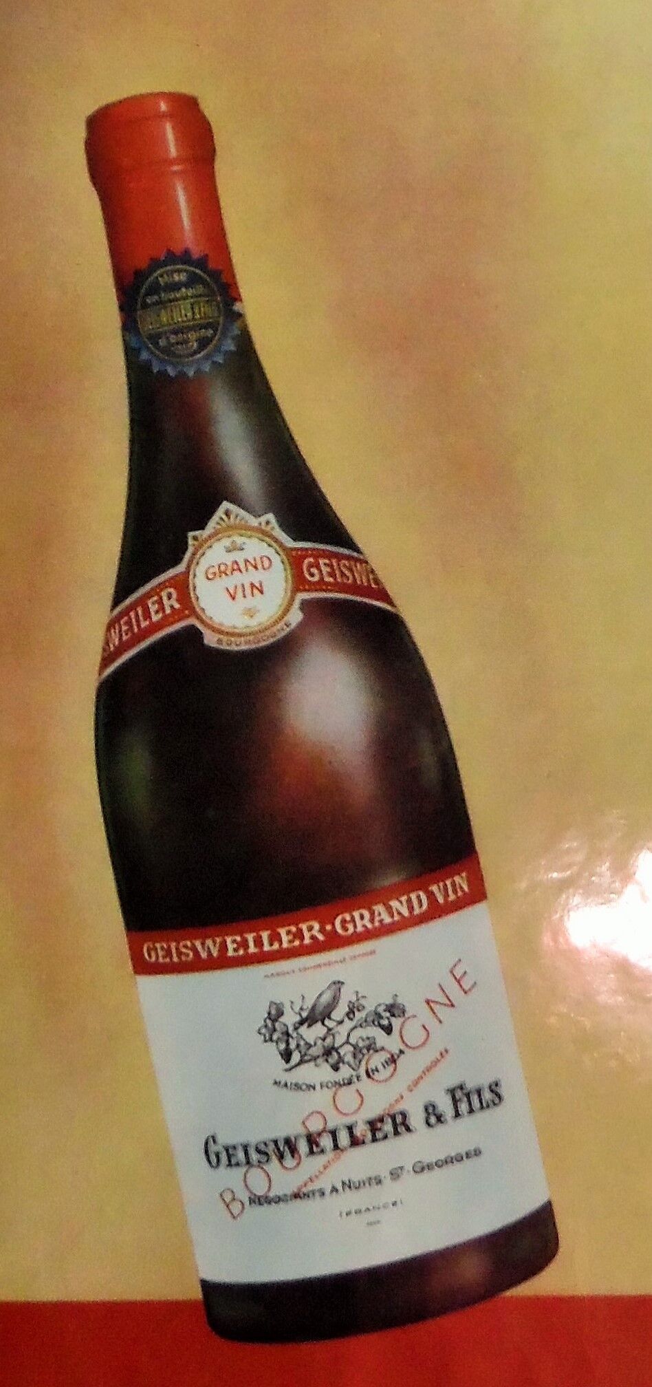 Publicité bourgogne des années 1950