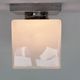 Ceiling lamp / flush mount 'Bauhaus in chrome and glass, 1930s