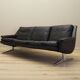Brown leather sofa, Danish design, 1970s, designer: Werner Langenfeld, manu