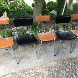 Chairs skaï  and  chrome