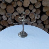 Patinated silver candlestick