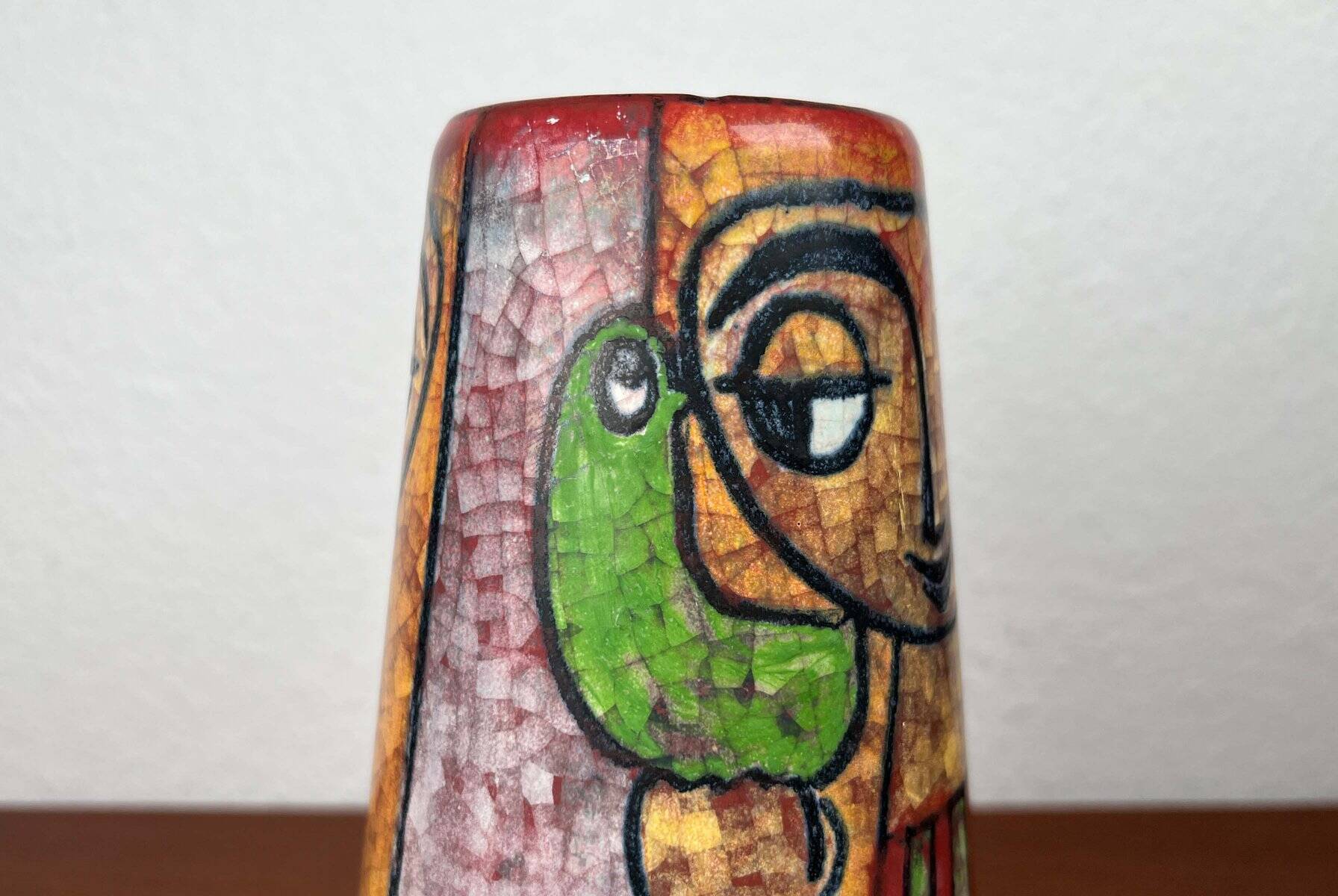 Danish studio pottery vase from the mid-century by Marianne Starck for Michael Andersen, 1960s.