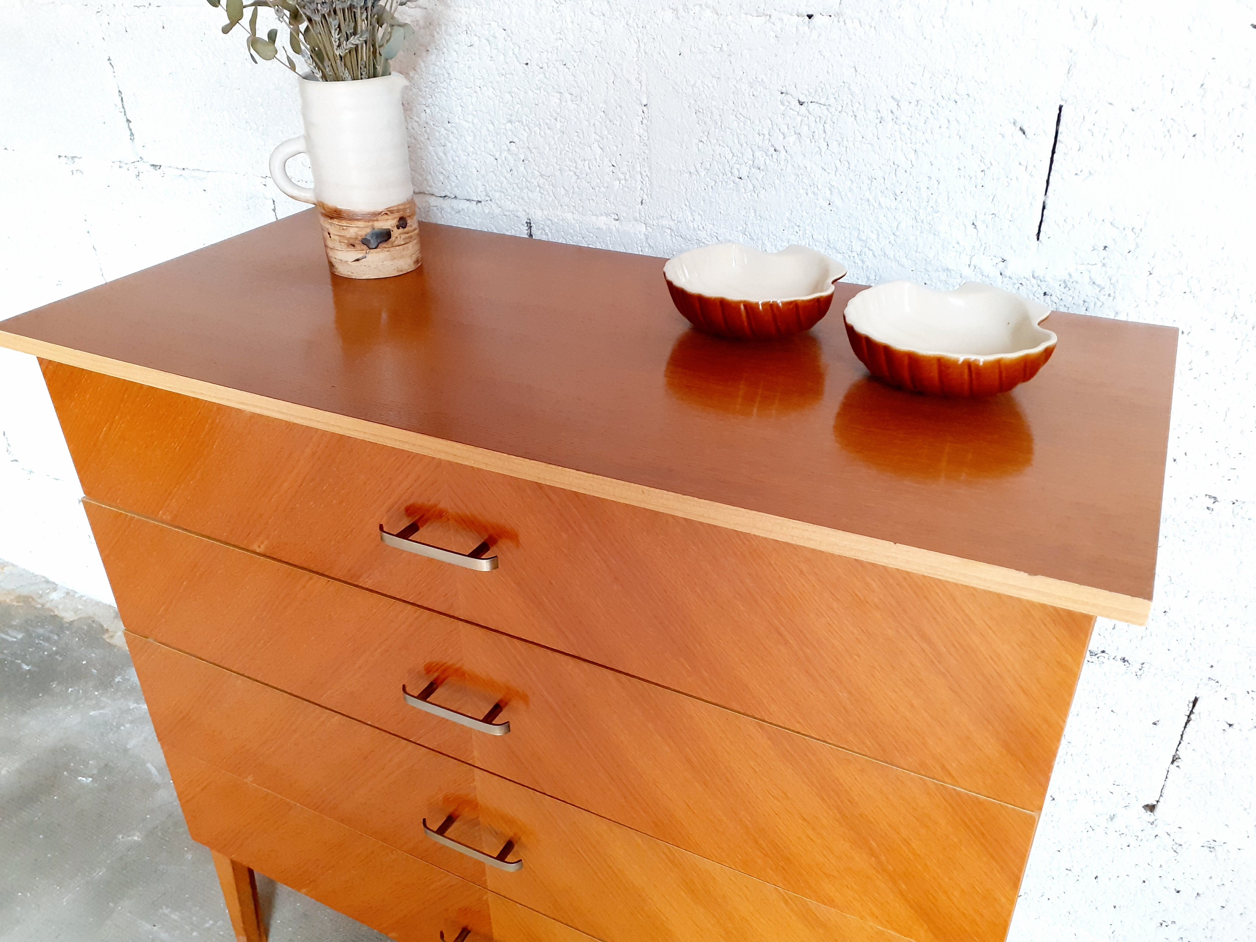 Commode vintage années 50 60 en bois