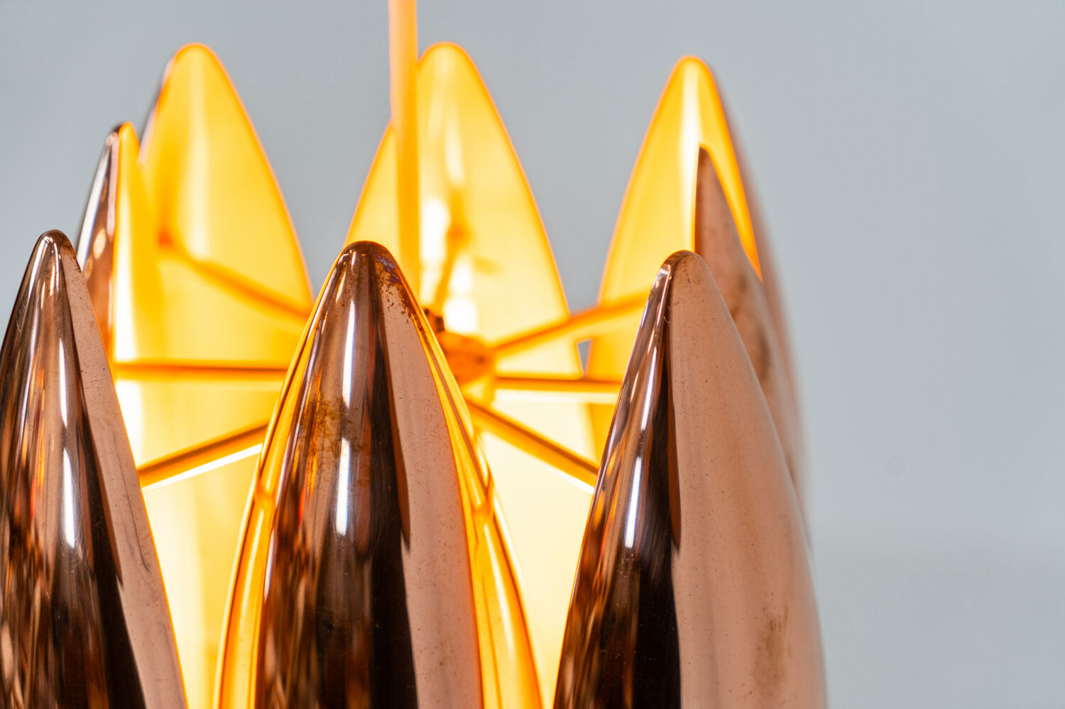 Rare copper “Kastor” pendel by Jo Hammerborg for Fog &