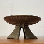 Bougeoir brutaliste en bronze du milieu du siècle, années 1960