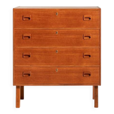 Commode en teck scandinave avec serrures