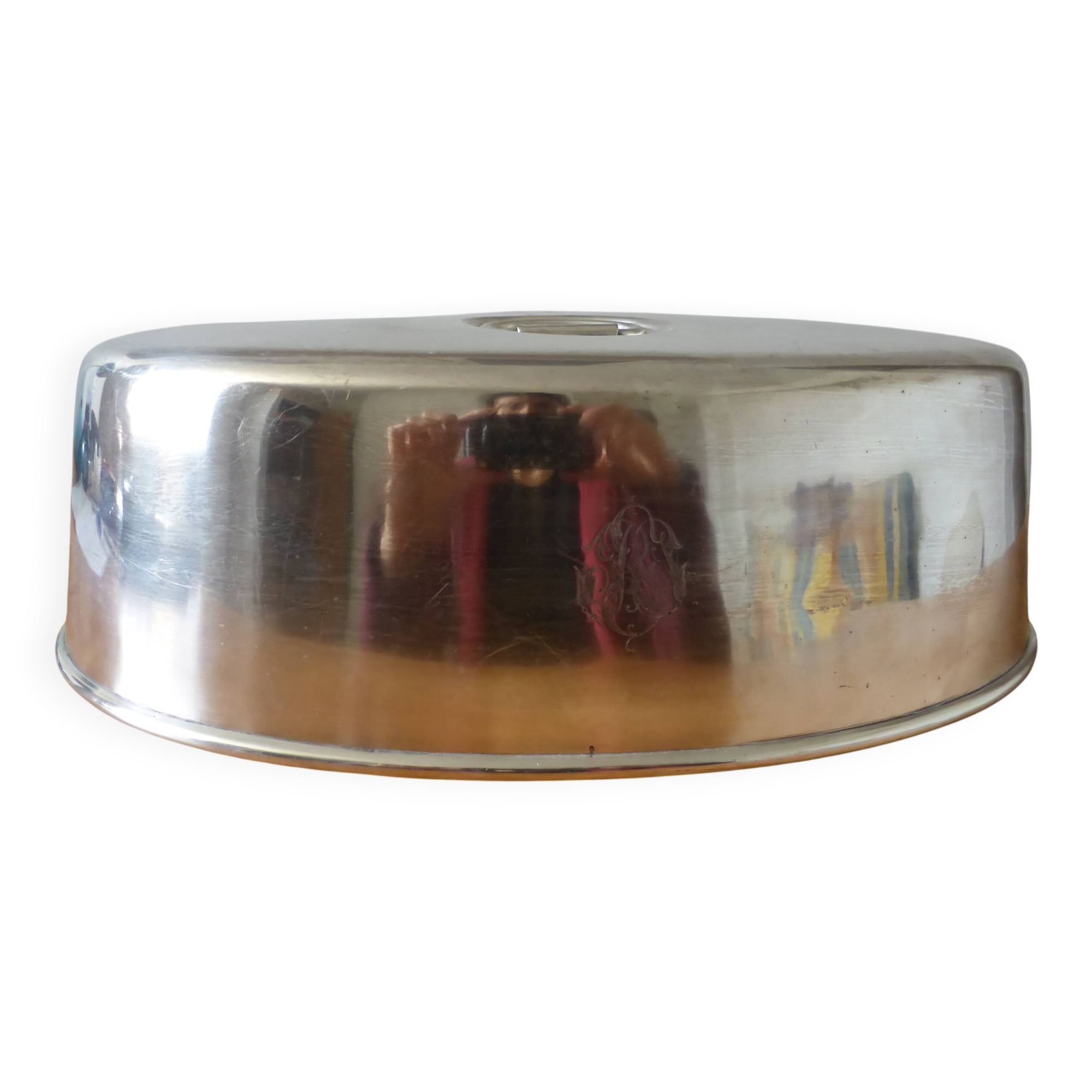 Ecruis monogrammed silver-plated metal serving bell 240517