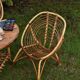 Vintage rattan living room for children 70s