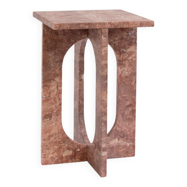 Table d'appoint Bond en travertin rouge