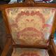 Salon 1900 signed by architect Basilé, 3 armchairs, 2 chairs, 2 ottomans.