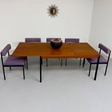 50s design wooden metal dining table or desk from Dieter Waeckerlin