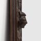 Flemish Renaissance Carved Oak Panel with Female Portrait Medallion