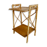 Table de chevet en rotin, années 60