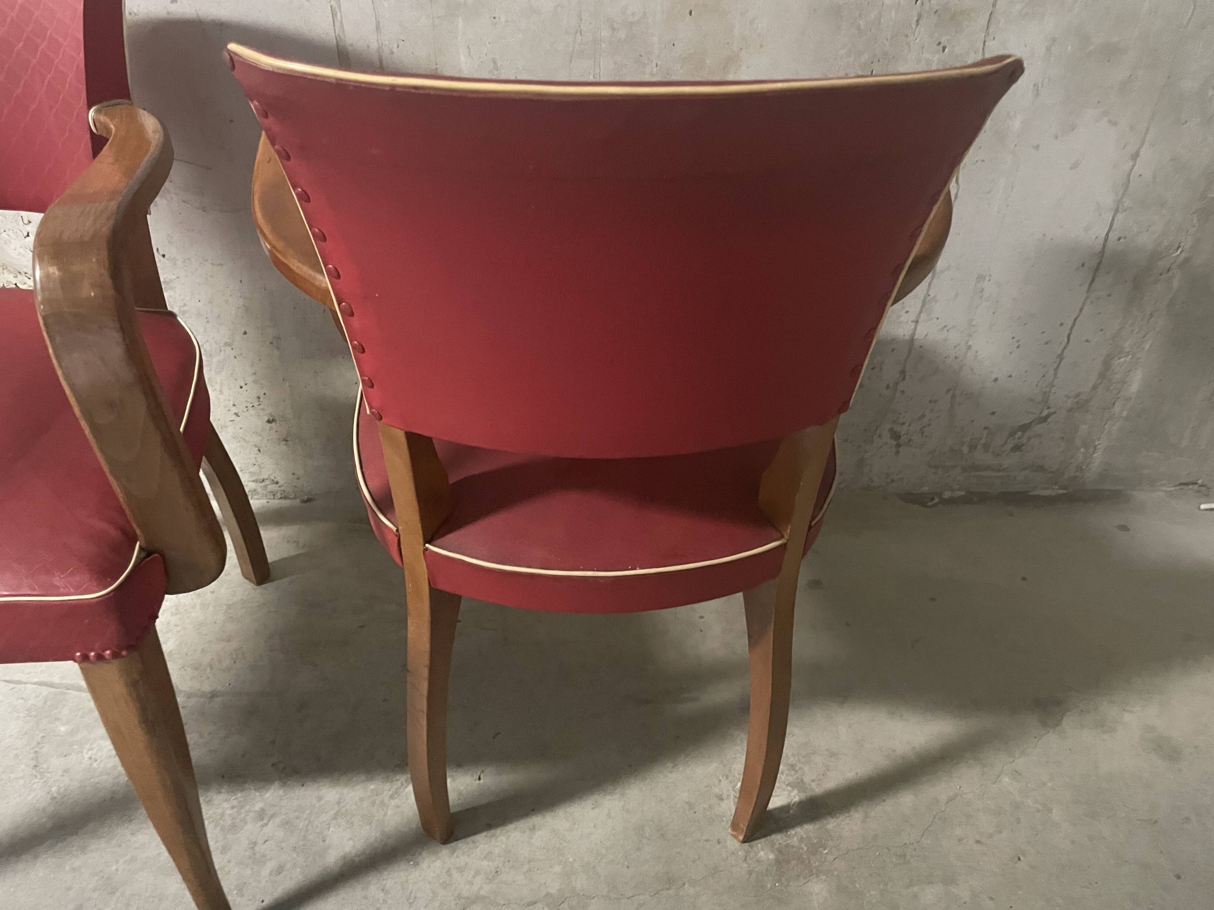 Pair of bridge armchairs from the 1950s