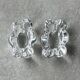 Pair of crystal salt cellars by Daum France