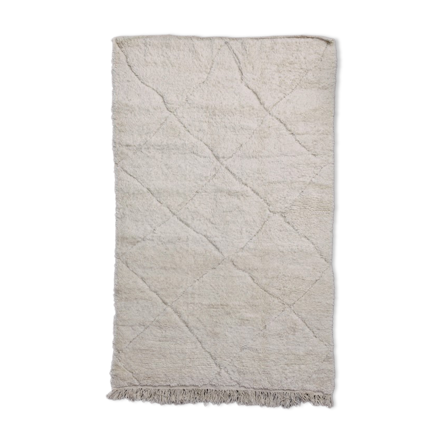 Moroccan carpet white diamonds