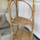 Vintage rattan corner shelf