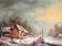 Oil on panel, animated winter landscape