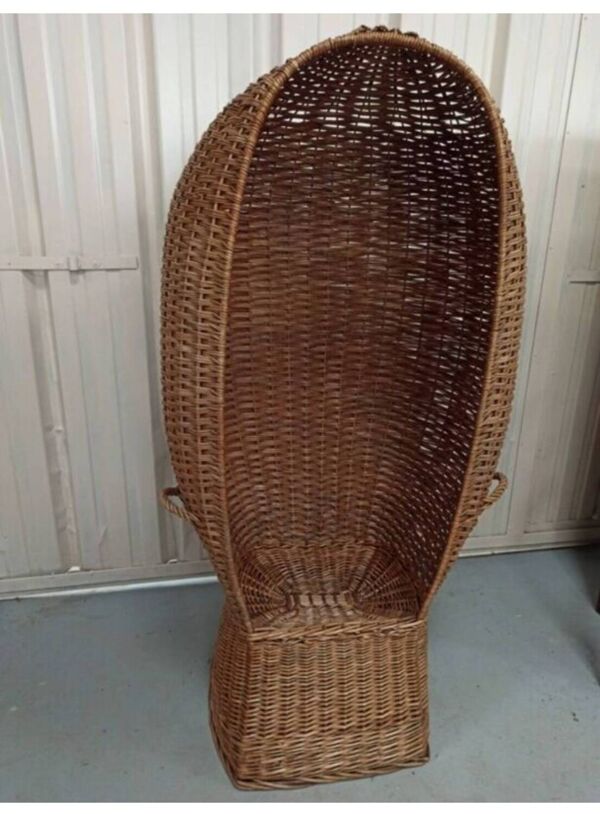 Cabine de plage osier rotin vintage fauteuil Emmanuelle