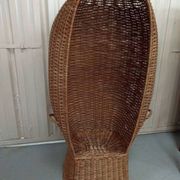 Cabine de plage osier rotin vintage fauteuil Emmanuelle