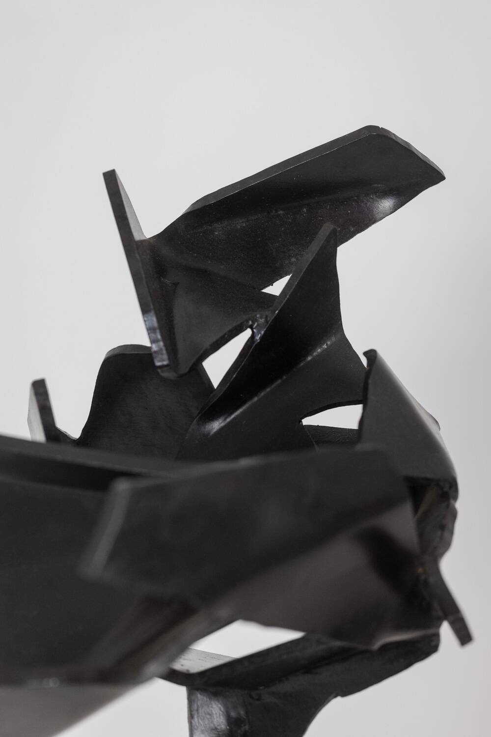 Jean Campa. Geometric sculpture in polished metal. 1980s.