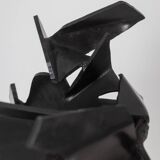 Jean Campa. Geometric sculpture in polished metal. 1980s.