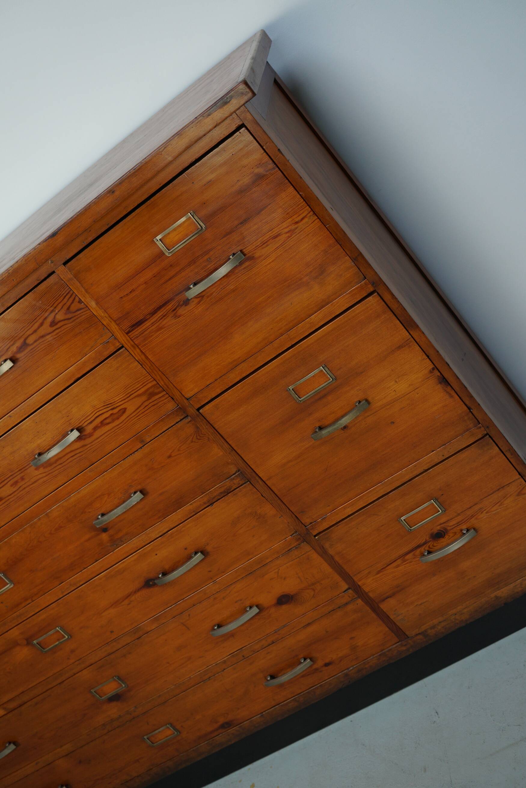 Dutch Pitch Pine Apothecary / Filing Cabinet or Sideboard, 1930s