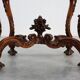 Paire de tables d'appoint en noyer de style Napoléon III avec des plateaux en pierre bleue, France.